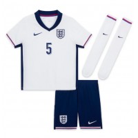 Camiseta Inglaterra John Stones #5 Primera Equipación Replica Eurocopa 2024 para niños mangas cortas (+ Pantalones cortos)